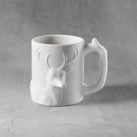 Ceramic Bisque Deer Mug - Case of 12 Ceramic Bisque Deer Mug - Case of 12
